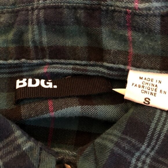 Urban Outfitters BDG Womens Plaid Popover Long Sleeve Shirt Small - Picture 8 of 9